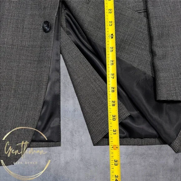 EISENBERG Men’s Blazer Sport Coat 2-Button Classic Fit Jacket 42L Gray Wool